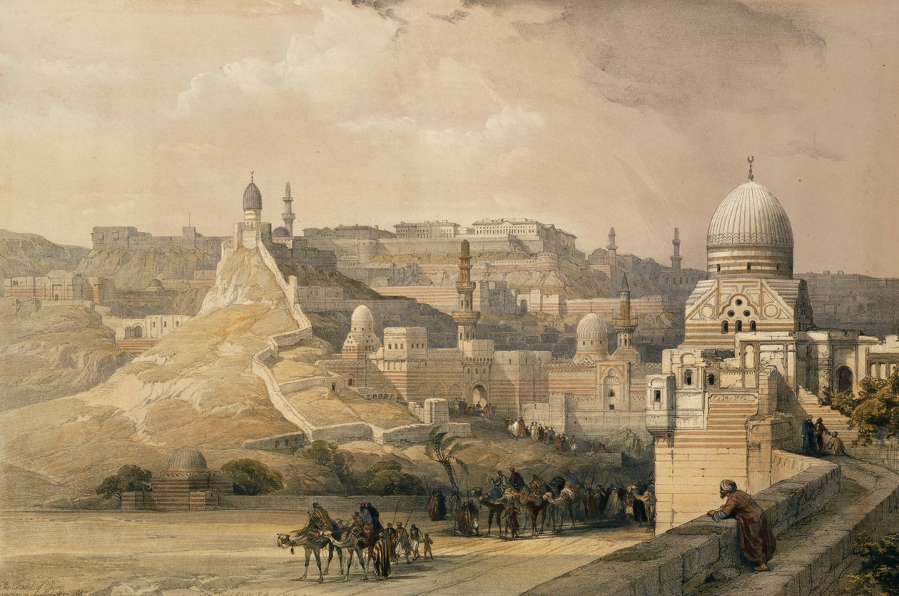 قلعة القاهرة ، مقر محمد علي ، من مصر والنوبة ، المجلد 3 ، 1838 بواسطة ديفيد روبرتس