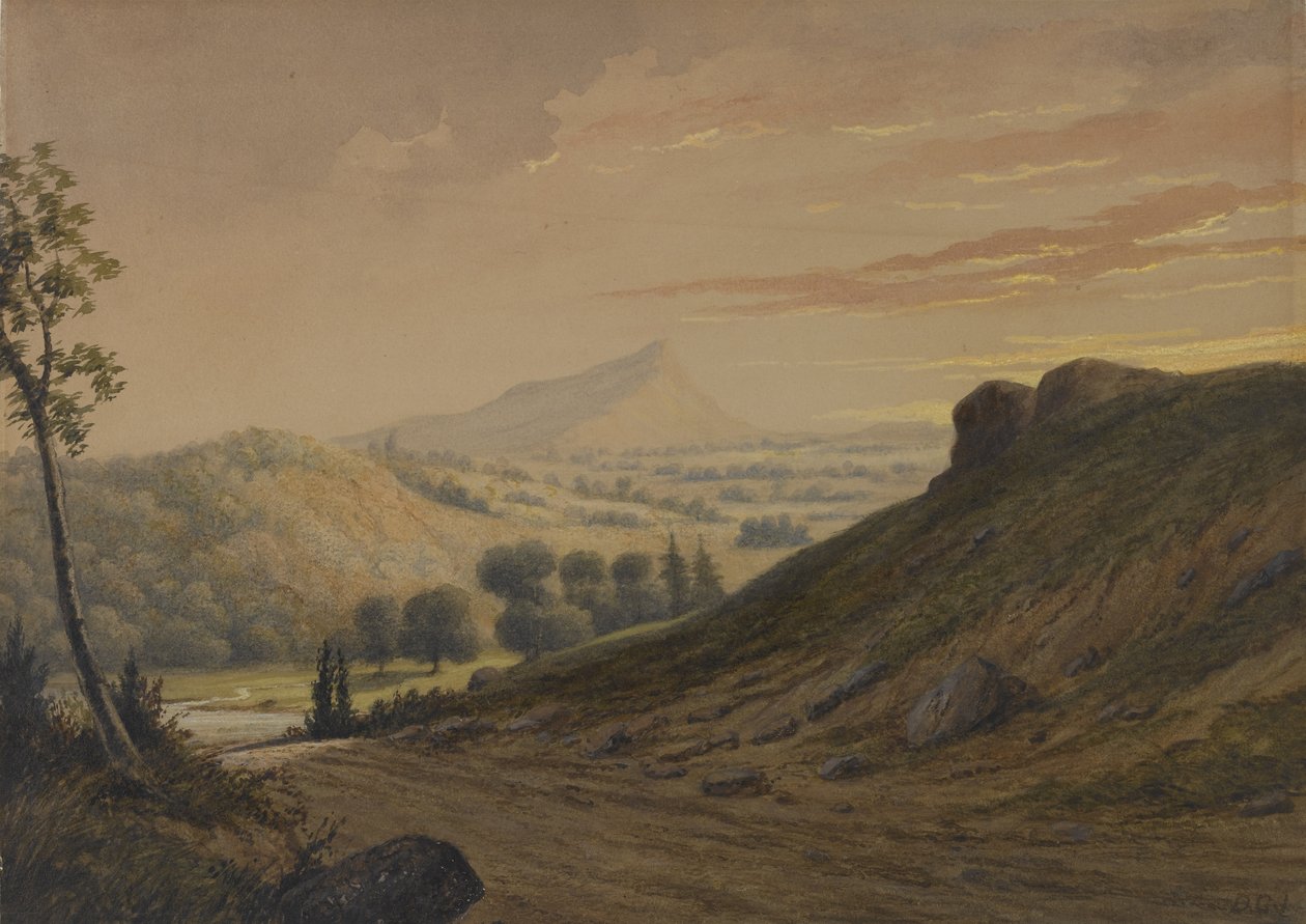 مشهد نيو إنجلاند ، c.1850 (مرحاض على ورق) بواسطة ديفيد جونسون