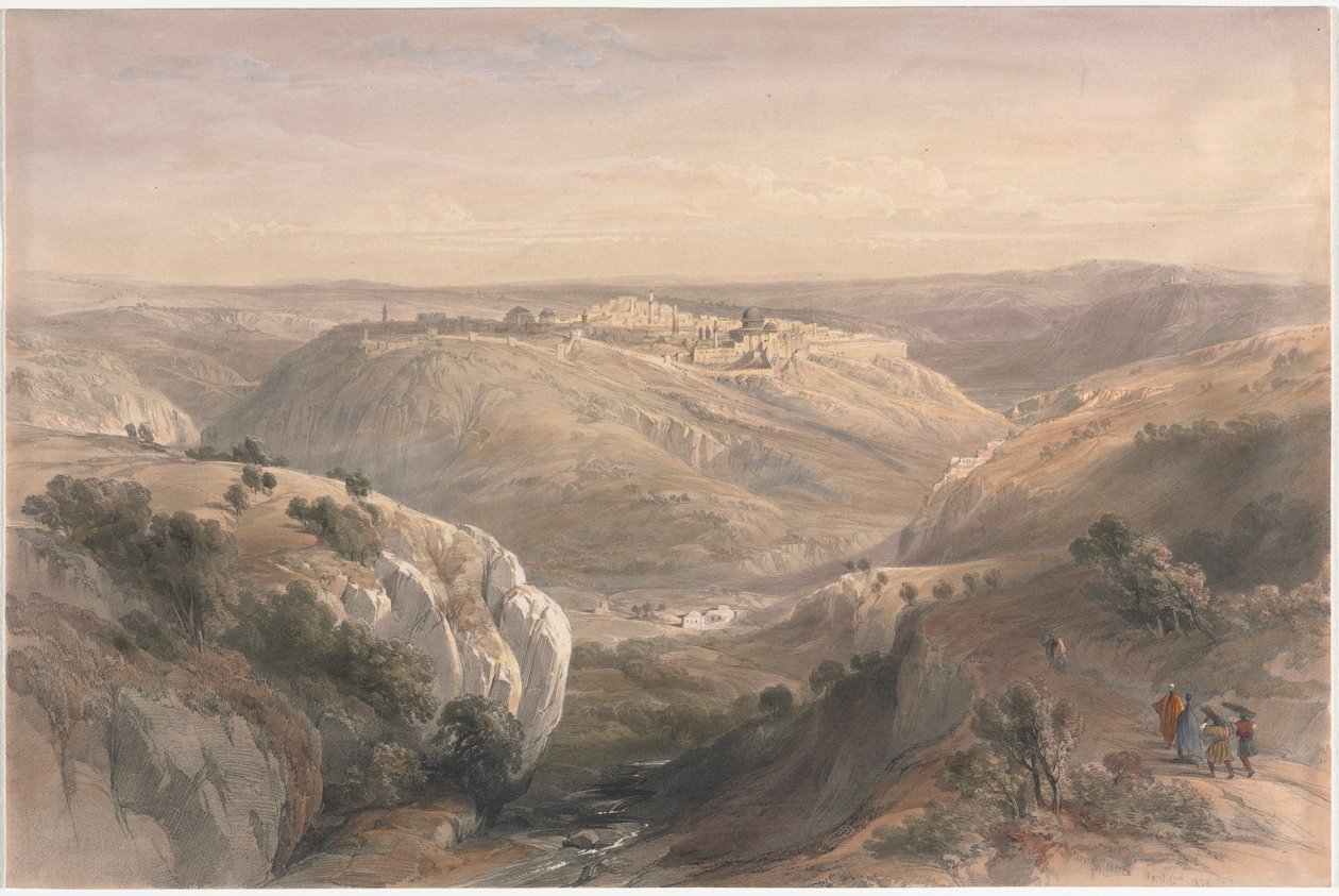 القدس من الجنوب 1839. بواسطة ديفيد روبرتس
