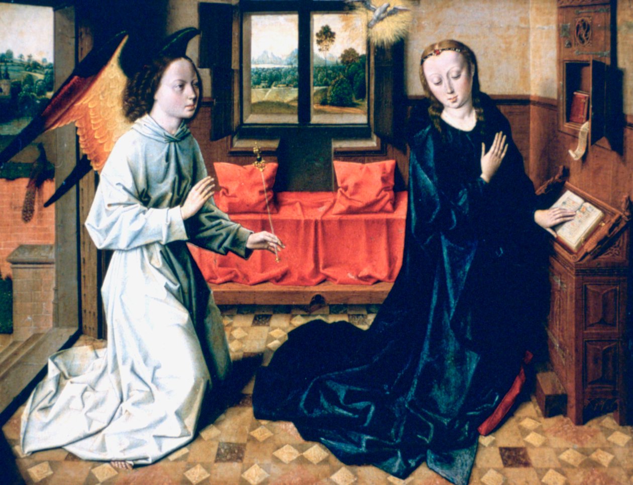 البشارة ، 1465-1470 بواسطة نوبات Dieric