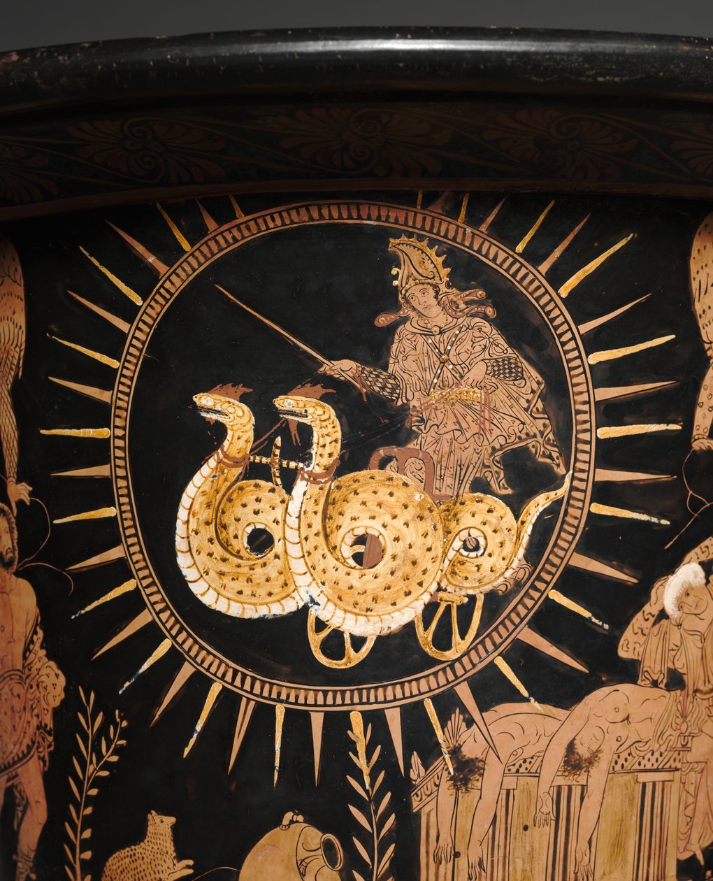 التفاصيل من الشكل الأحمر lekythos بواسطة دوريس