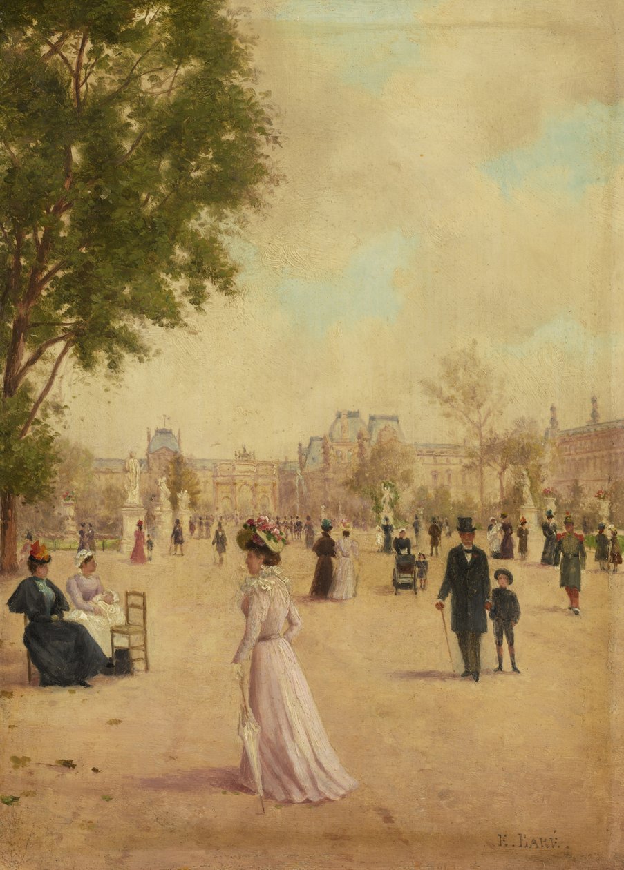 حدائق التويلري ، بعد عام 1883 بواسطة إي باري
