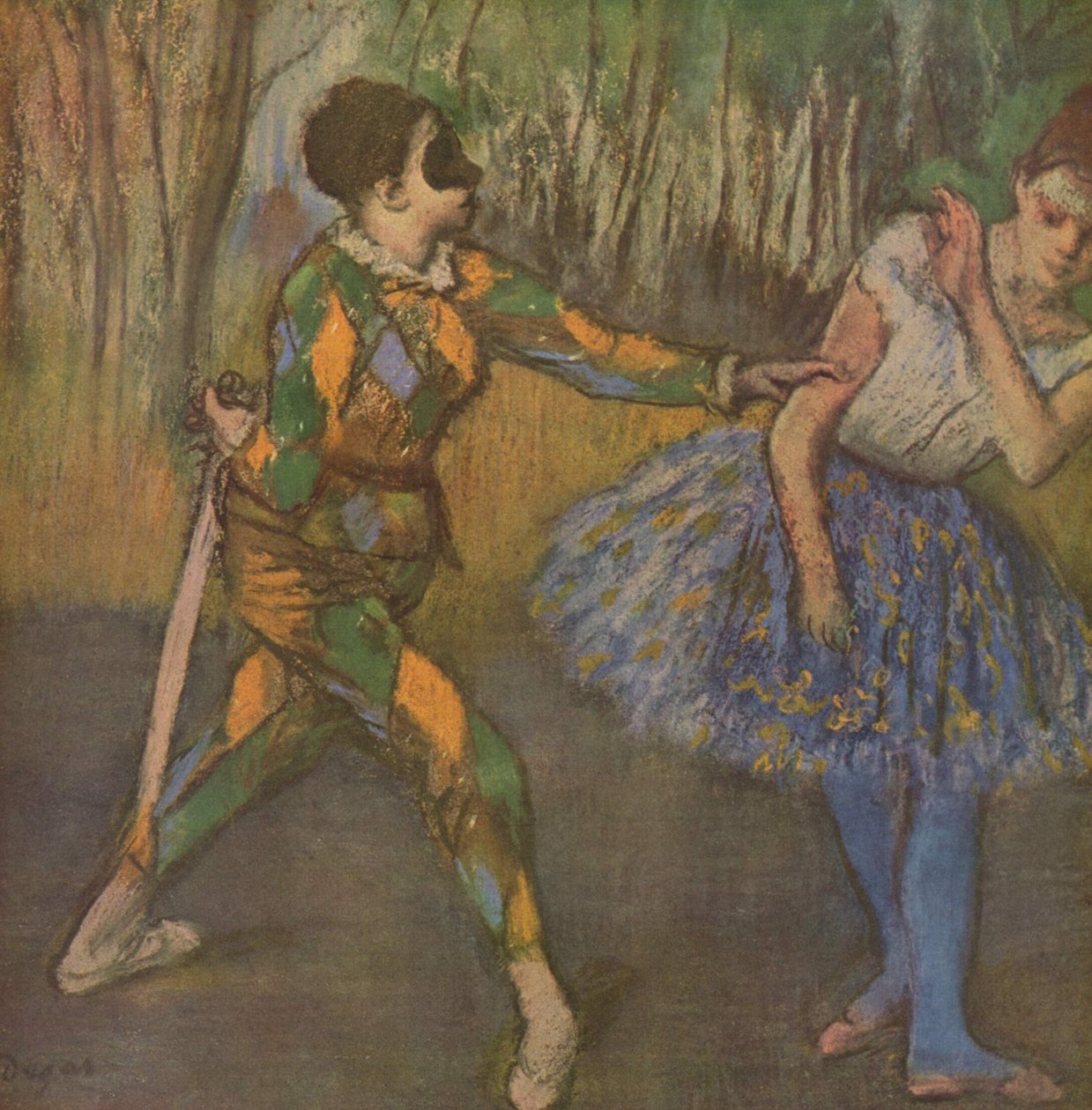 Harlequin وكولومبيا بواسطة إدغار ديغا