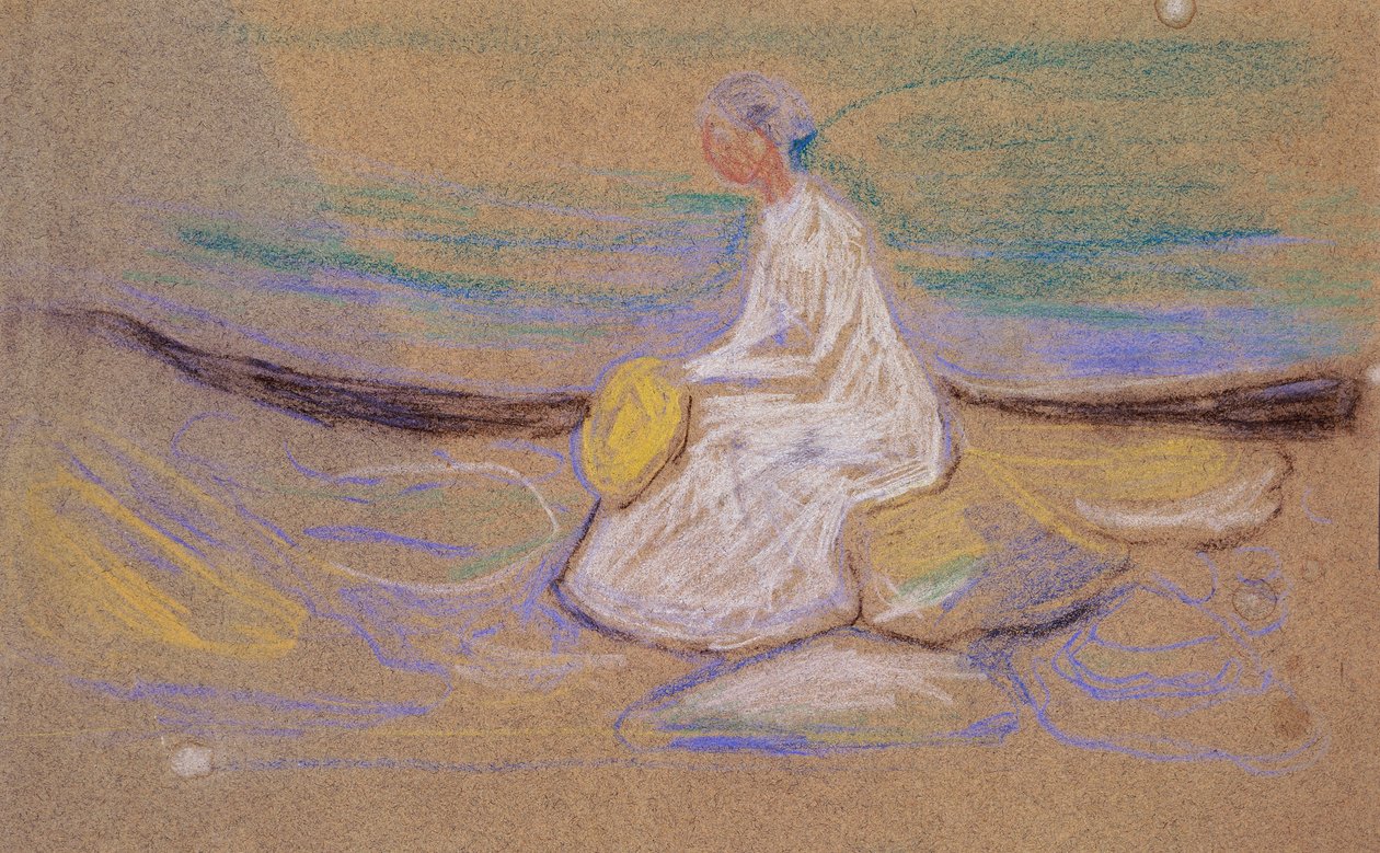 Girl on the beach بواسطة إدوارد مونش