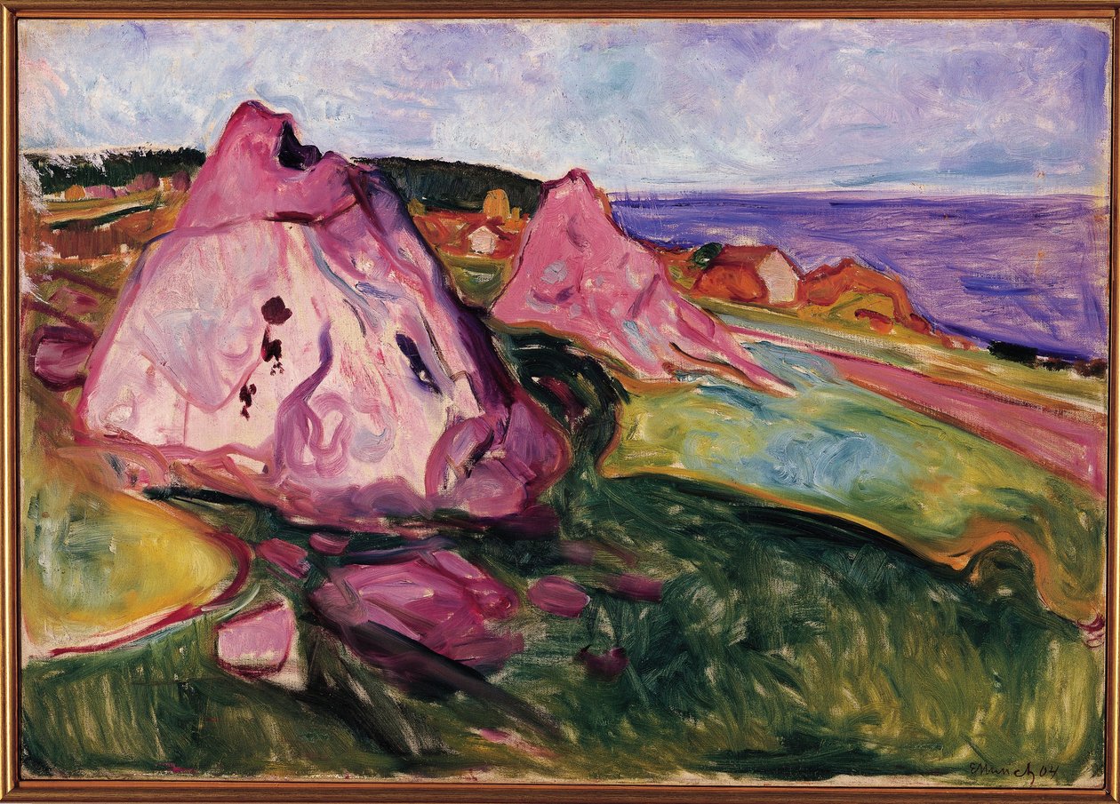 Landscape, Violet Rocks بواسطة إدوارد مونش