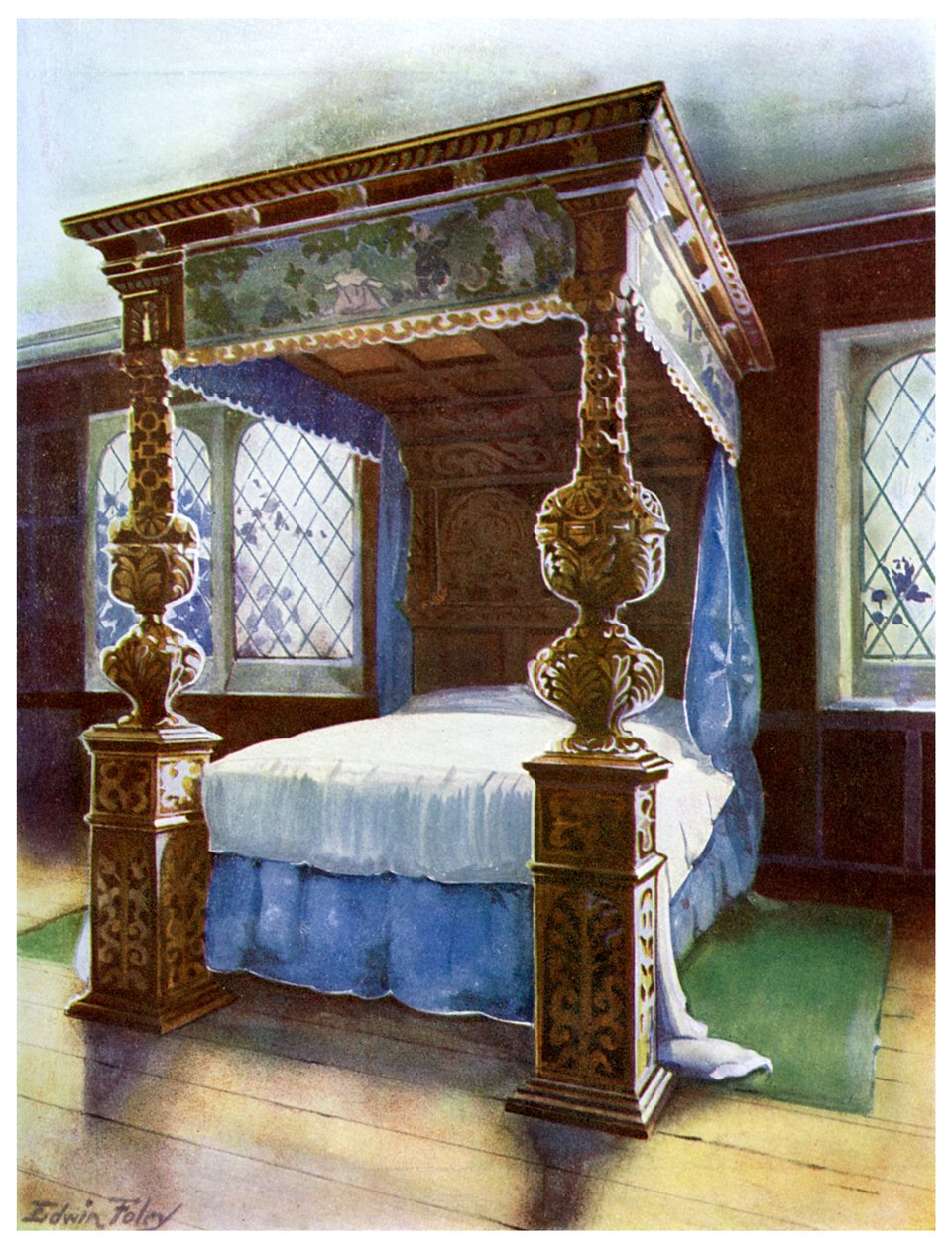 سرير Littlecote ، 1910. بواسطة إدوين فولي