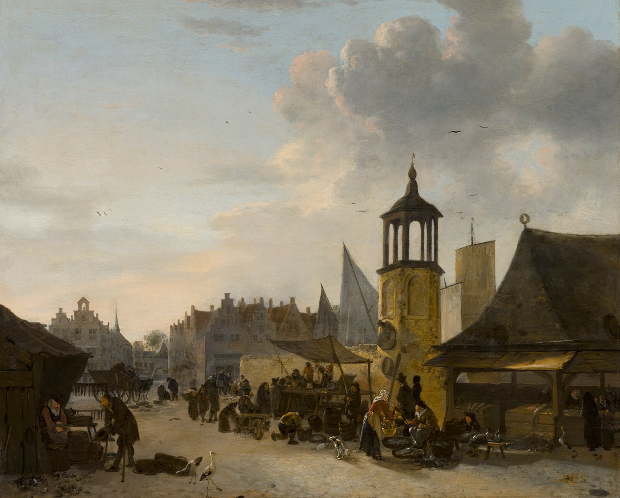 سوق السمك بواسطة Egbert van der Poel