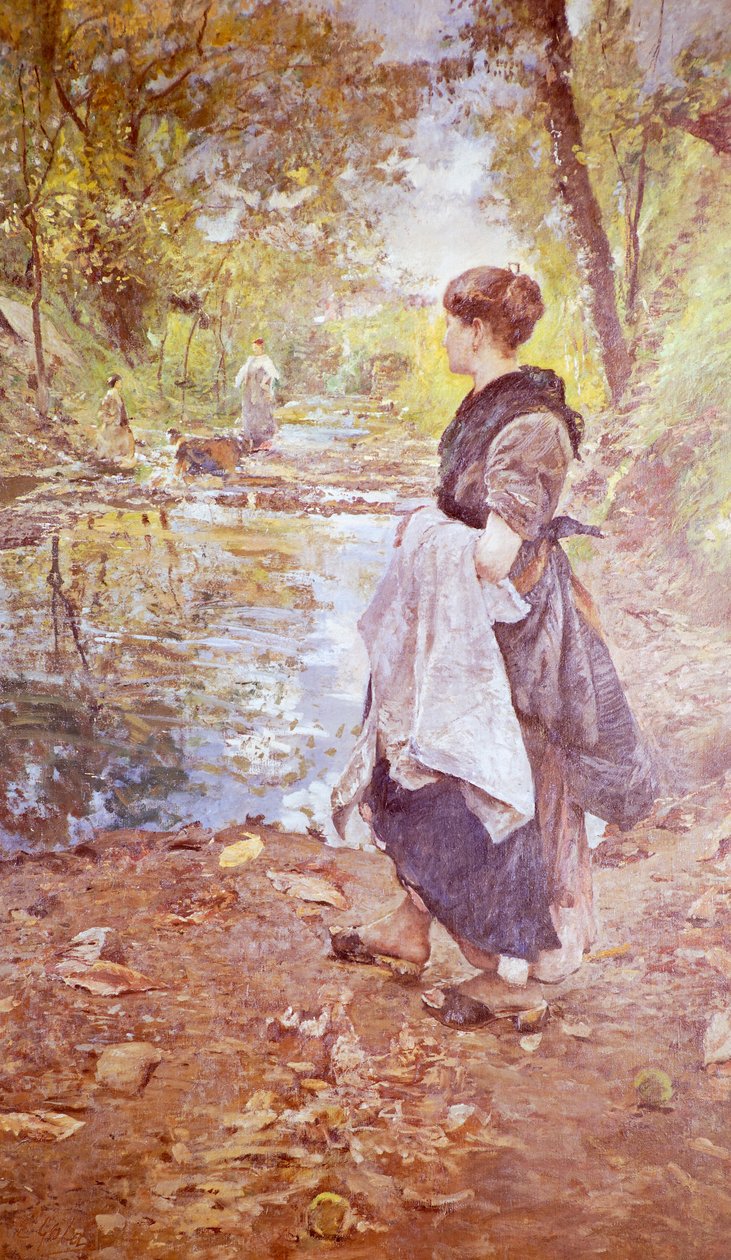 Washerwomen in Brianza بواسطة إميليو جولا