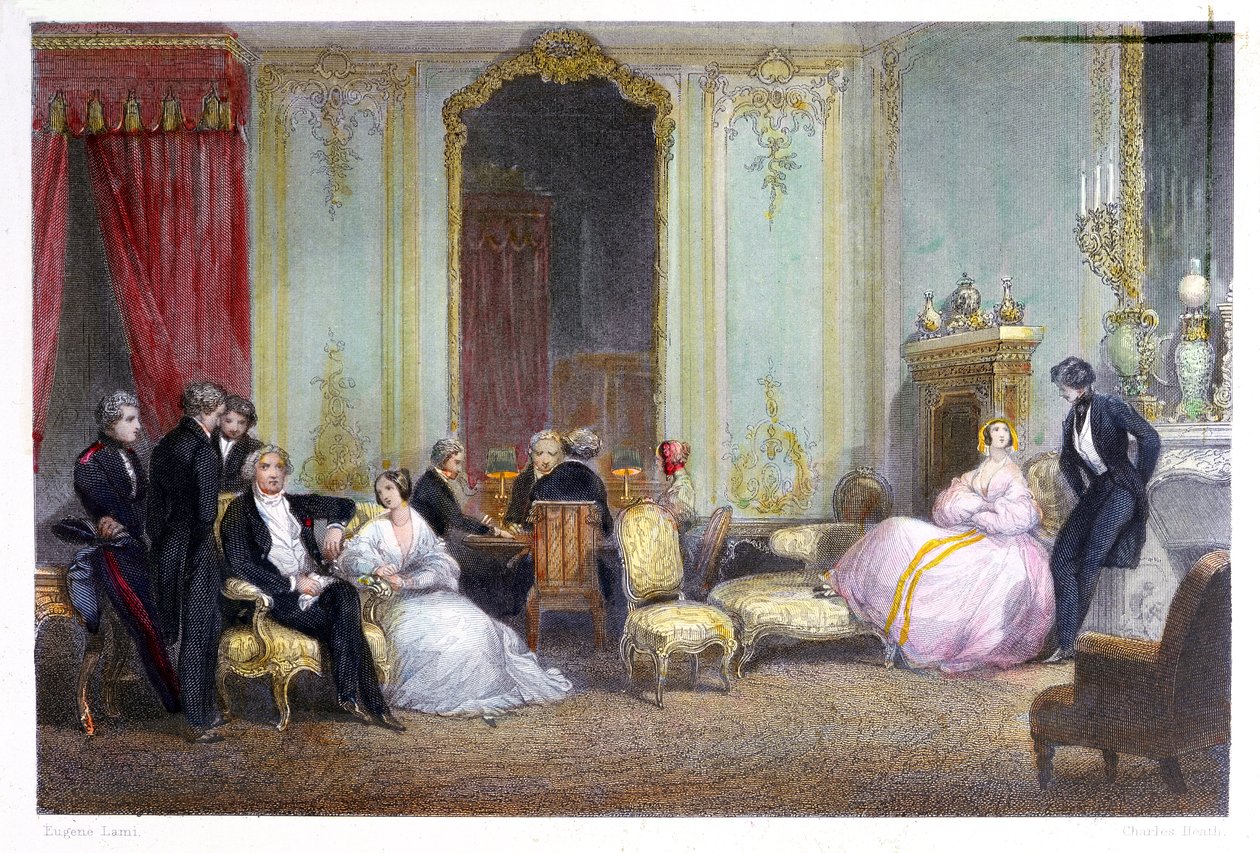 عائلة في الداخل ، 1842 بواسطة يوجين لويس لامي