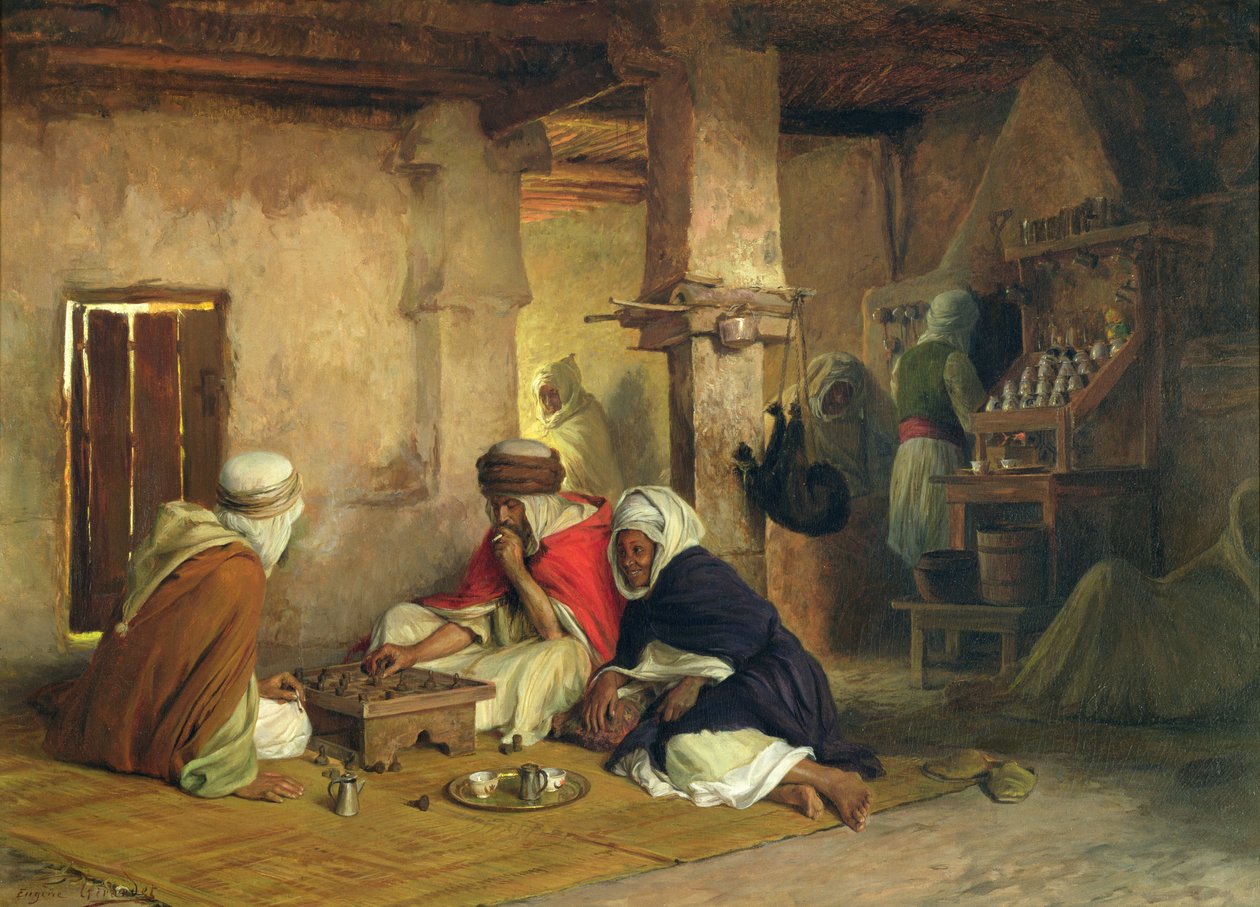 بيت القهوة المغربي ، ص 1874 بواسطة يوجين الكسيس جيرارديت