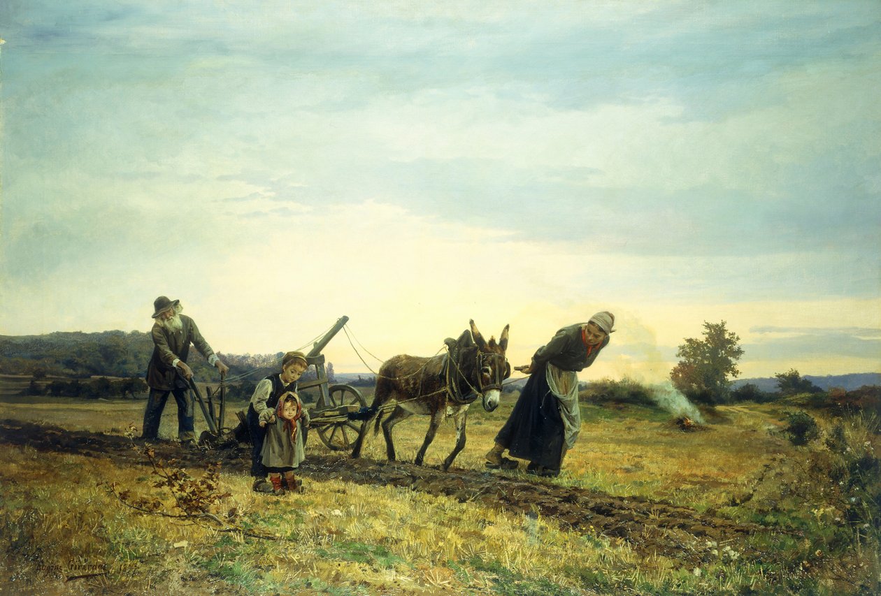 حرث الحقول 1877 بواسطة يوجين الكسيس جيرارديت