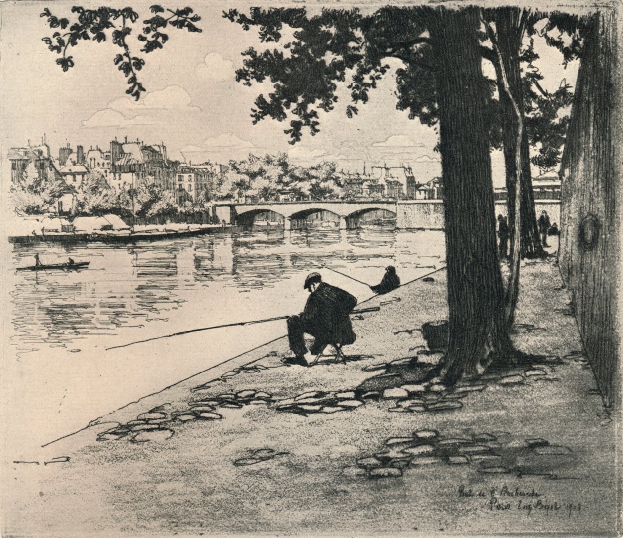 Pont de lArcheveche ، 1915 بواسطة يوجين بيوت