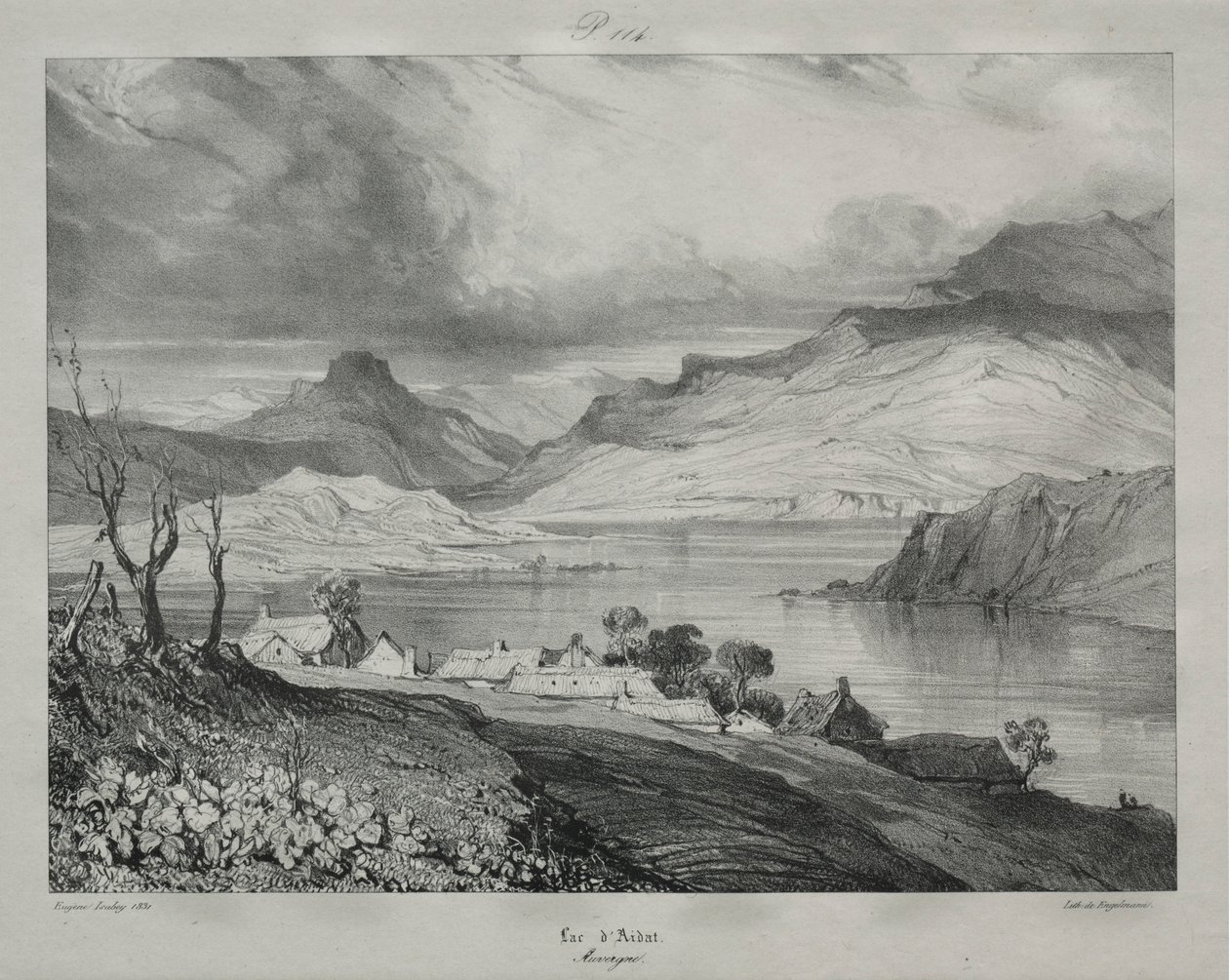 أوفرن: Lac dAidat ، أوفرن ، 1831. بواسطة يوجين ايزابي