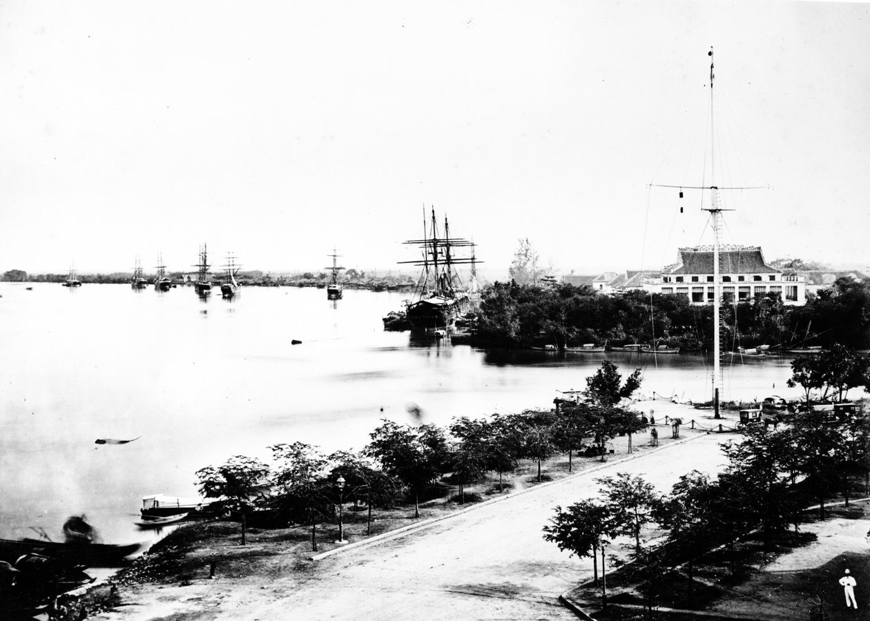 الواجهة البحرية ، سايغون ، 1870s بواسطة المصور الأوروبي