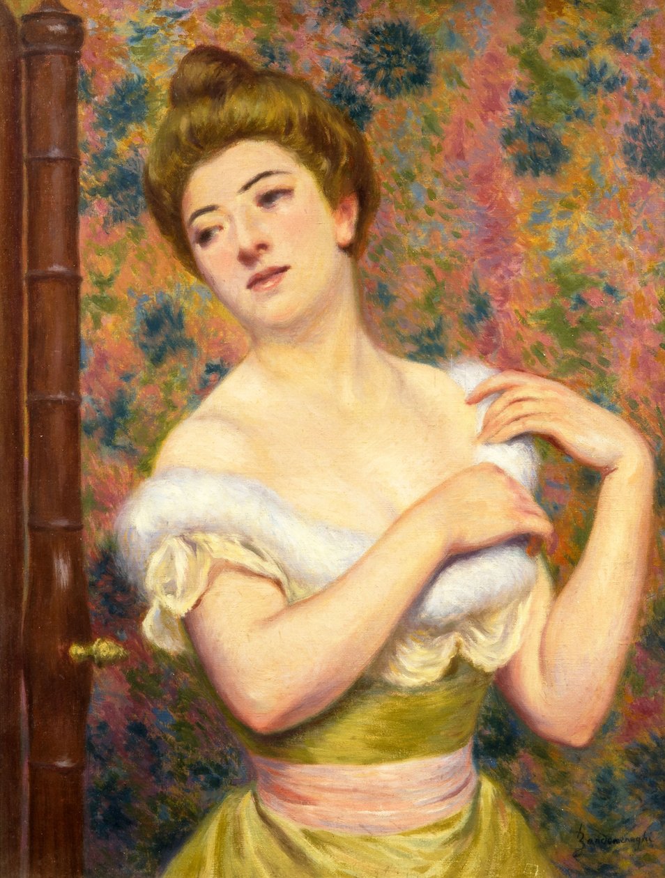 على منضدة الزينة. بواسطة Federigo Zandomeneghi