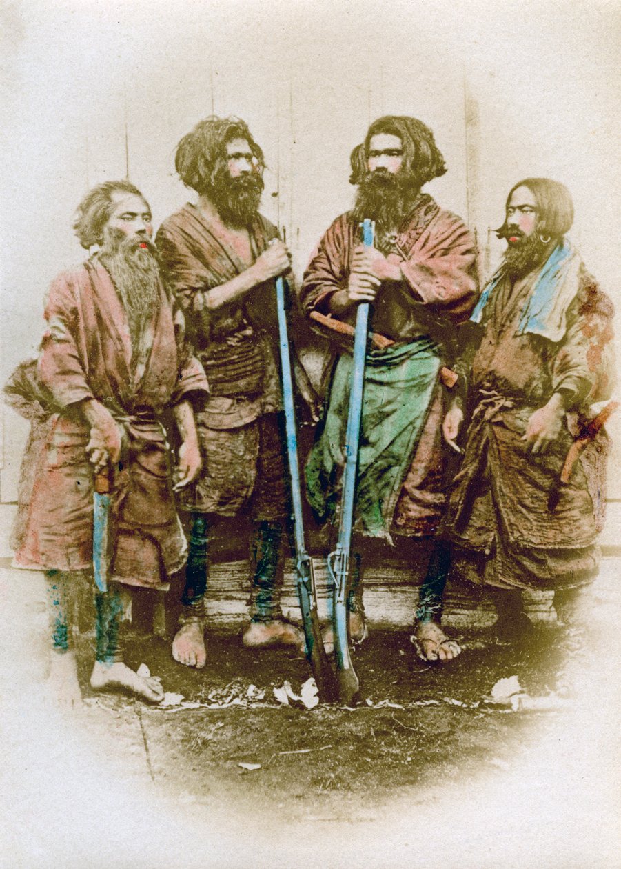 مجموعة من شعب الأينو ، اليابان ، 1882 بواسطة فيليس بيتو