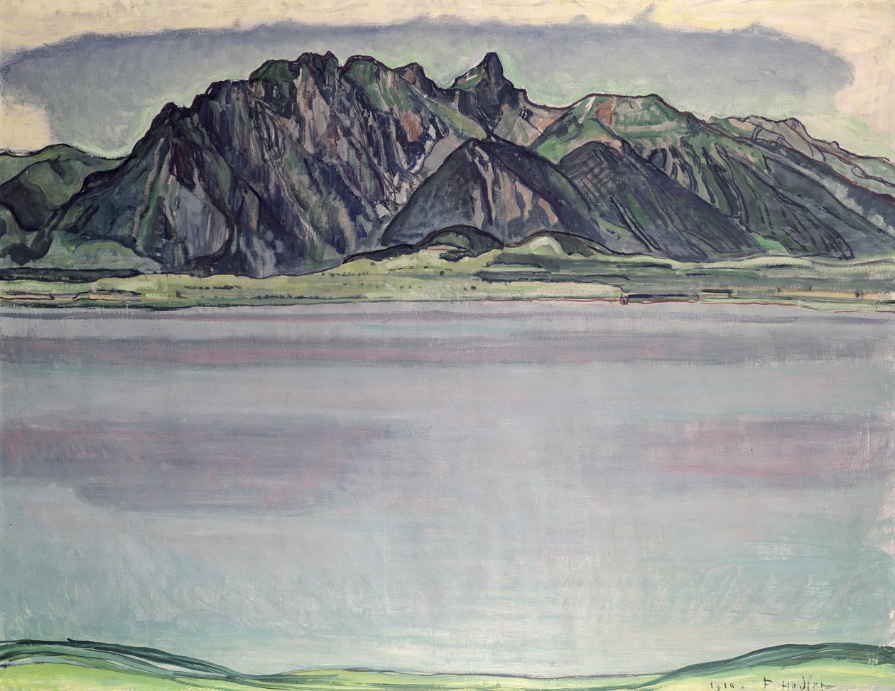 Thunersee مع جبال ستوكهورن ، 1910 بواسطة فرديناند هودلر