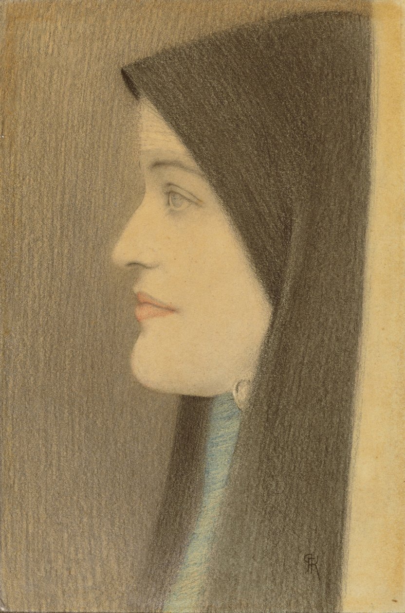 دراسة المرأة ، ج .1910 بواسطة فرناند خنوف