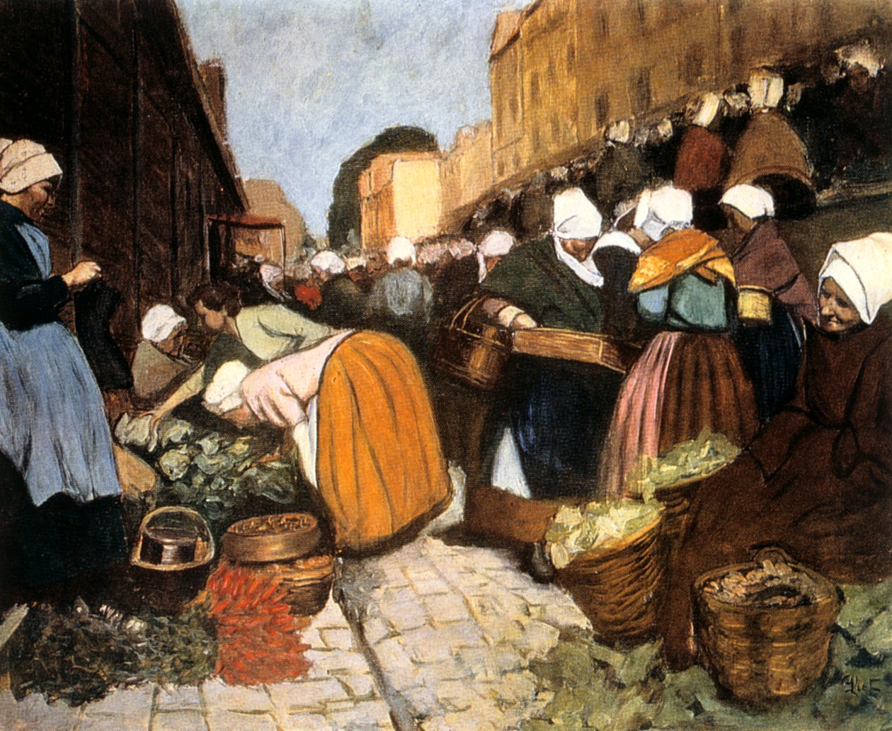 سوق في بريست ، 1899 بواسطة فرناند بيت