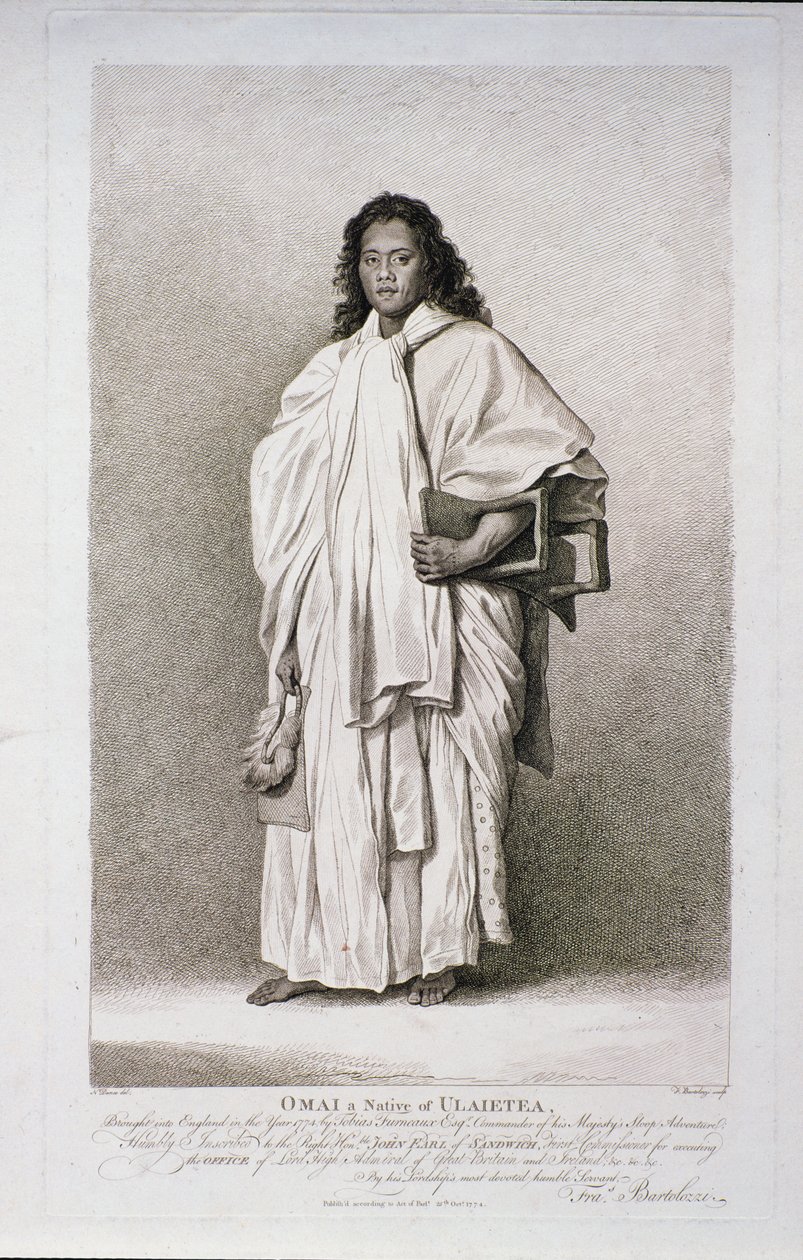 مواطن أصلي Ulaietea ، 1774 بواسطة فرانشيسكو بارتولوزي