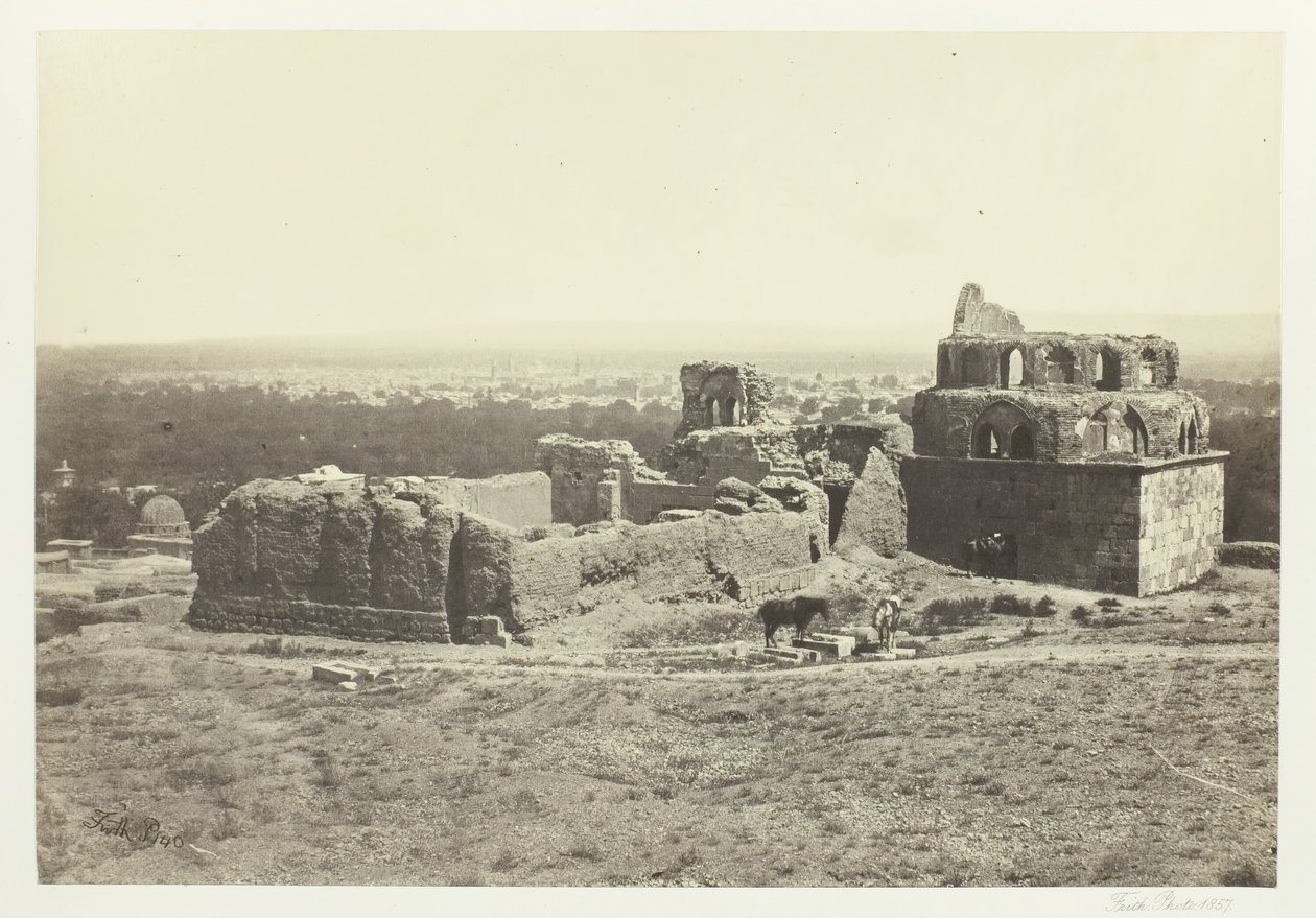 منظر بعيد لدمشق ، 1857. بواسطة فرانسيس فريث