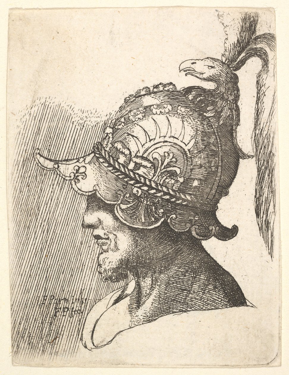 رأس خوذة ، 1662-78. بواسطة فرانسيس بليس
