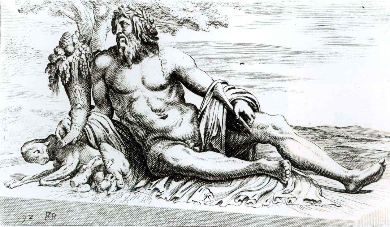 نهر التيبر ، c.1653 بواسطة فرانسوا بيرييه