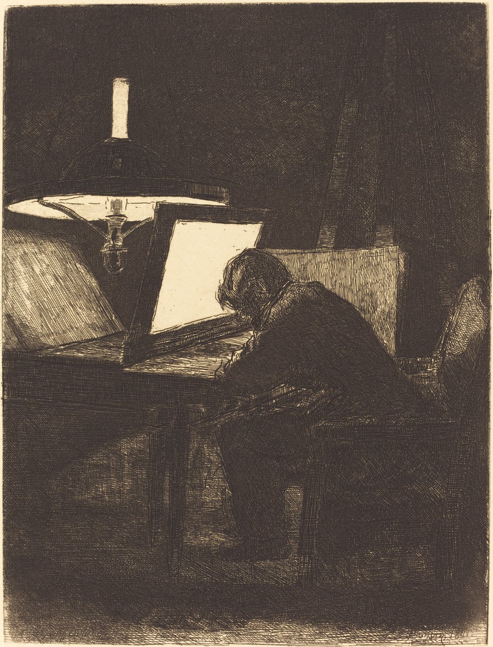 Printmaker (النقش) بواسطة فرانسوا بونفين