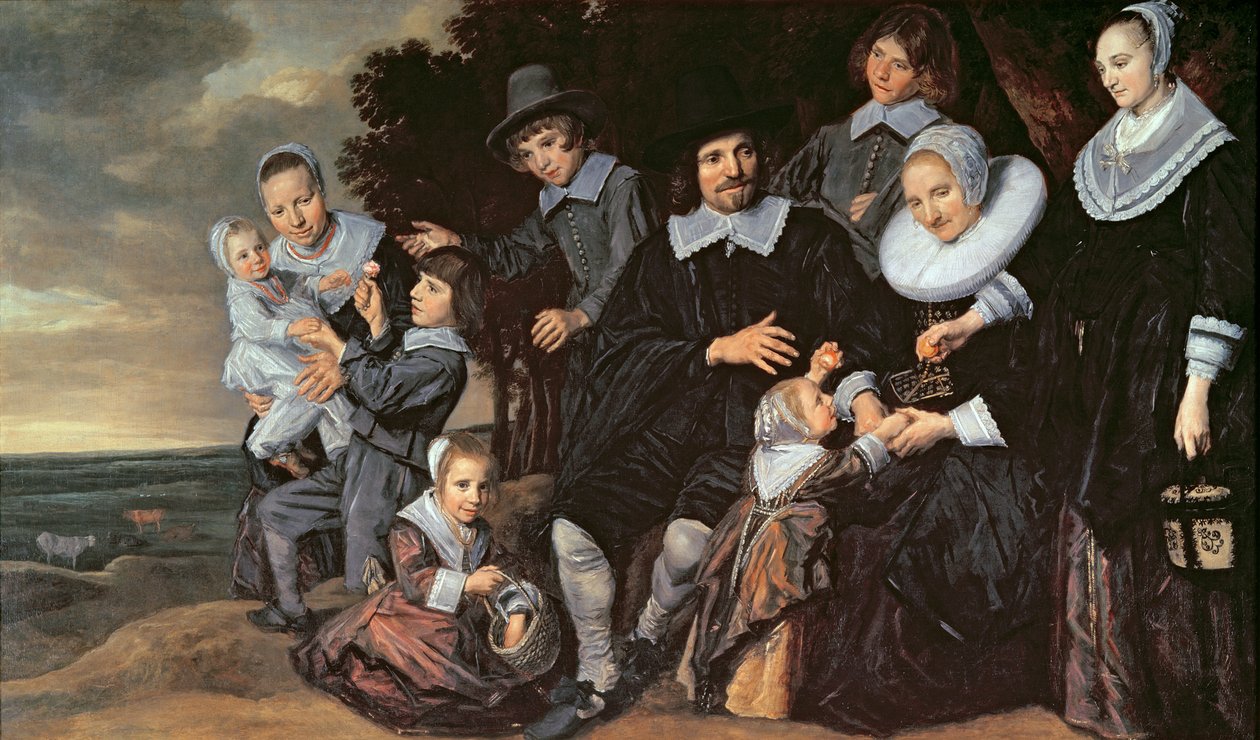 مجموعة الأسرة في المناظر الطبيعية ، c.1647-50 بواسطة فرانس هالس