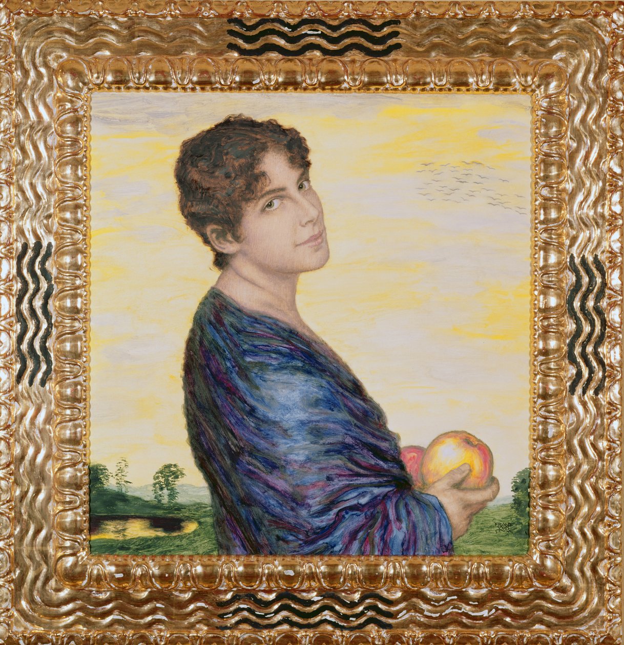 امرأة تحمل تفاحة ، ج .1916 (زيت) بواسطة فرانز فون ستاك