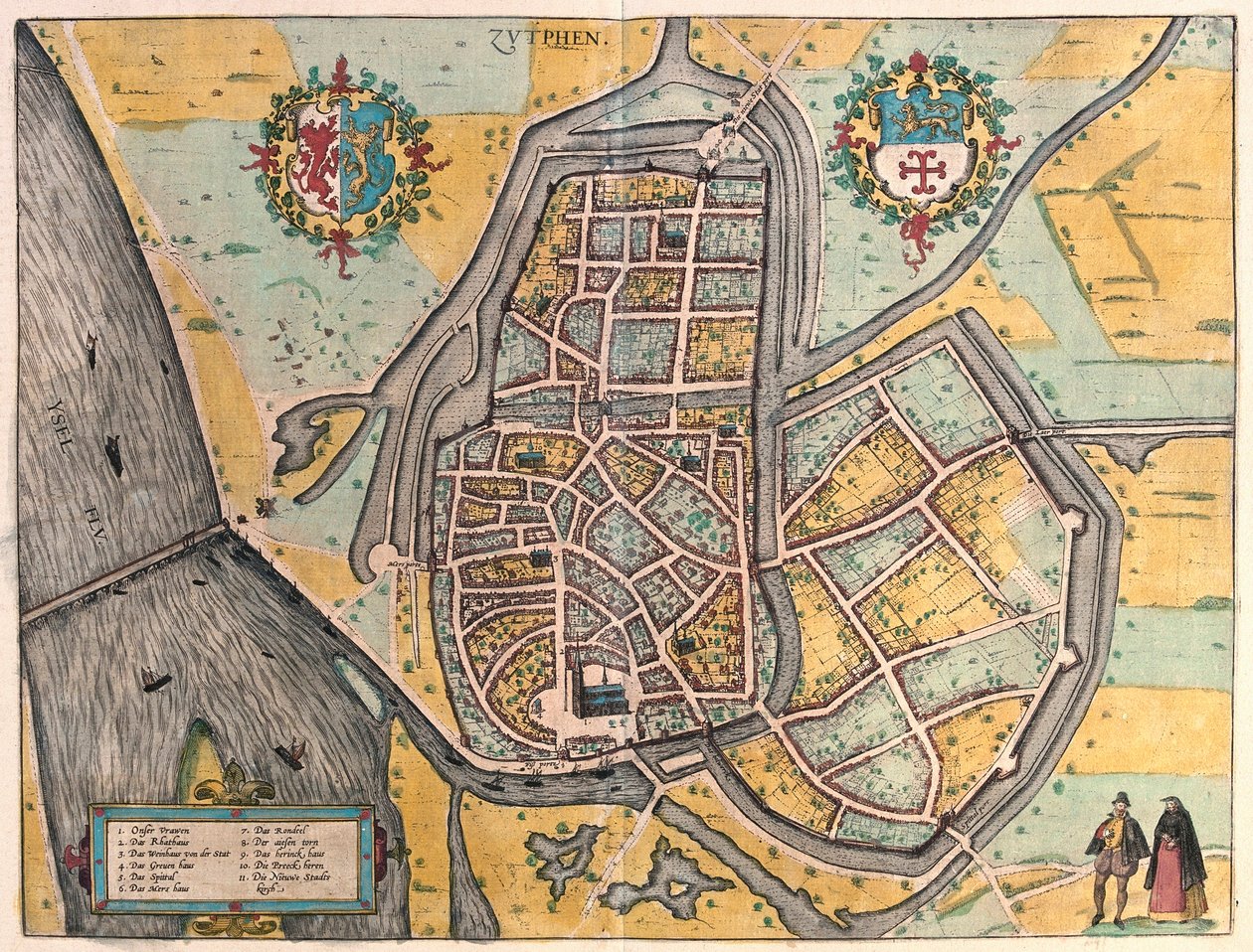 Zutphen ، هولندا (نقش بواسطة فرانز هوجينبرغ