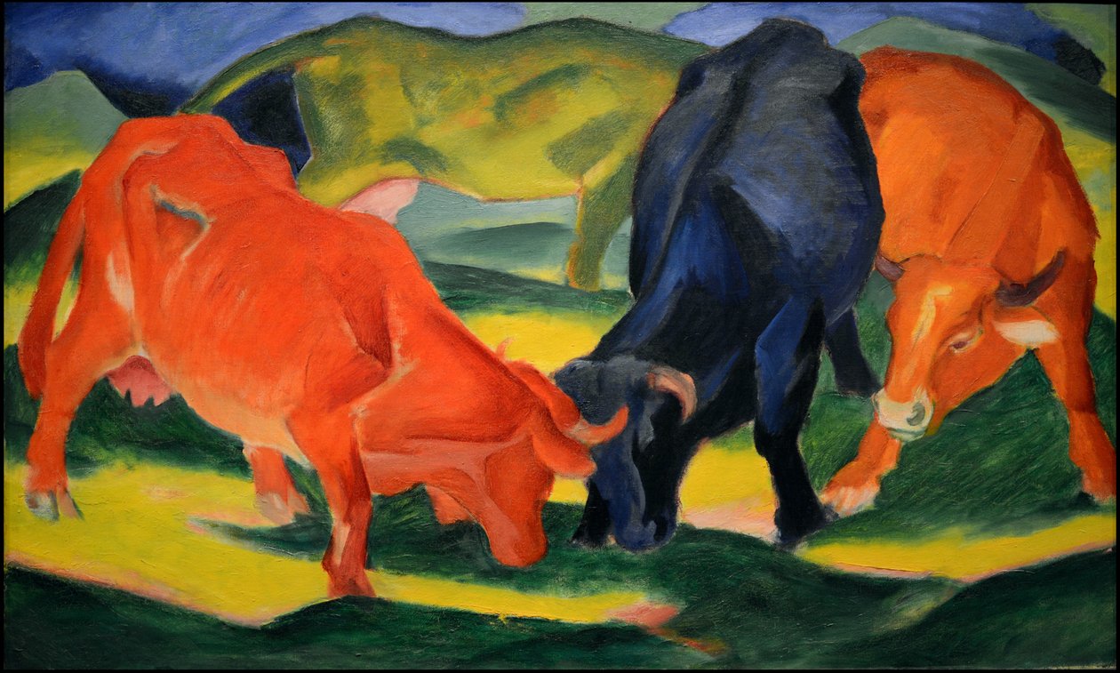 القتال الأبقار ، 1911. بواسطة فرانز مارك