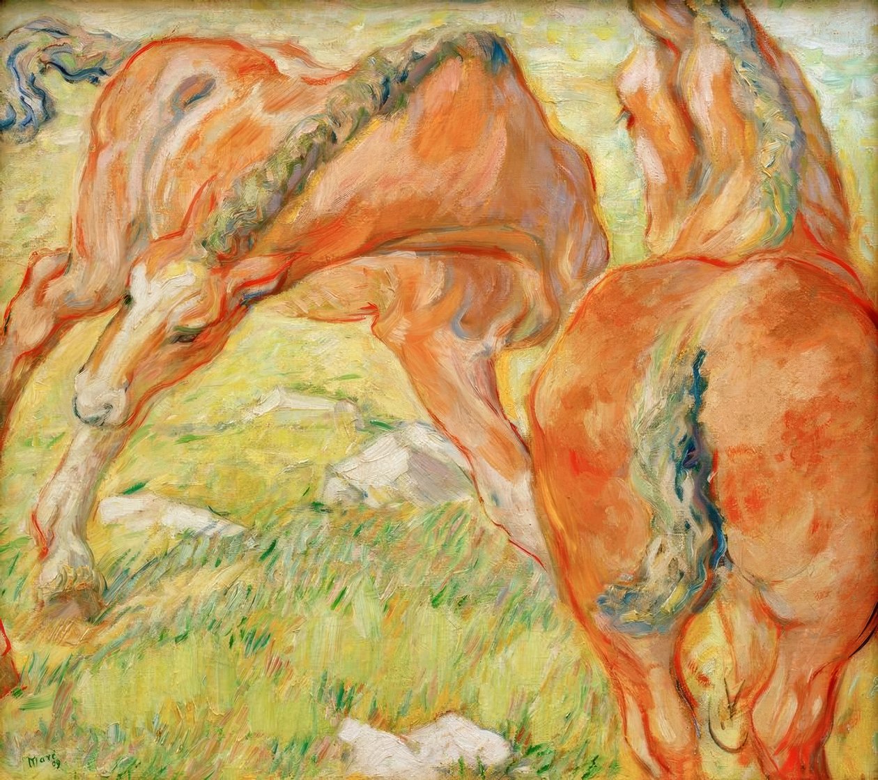 حصان الأم ومهر بواسطة فرانز مارك