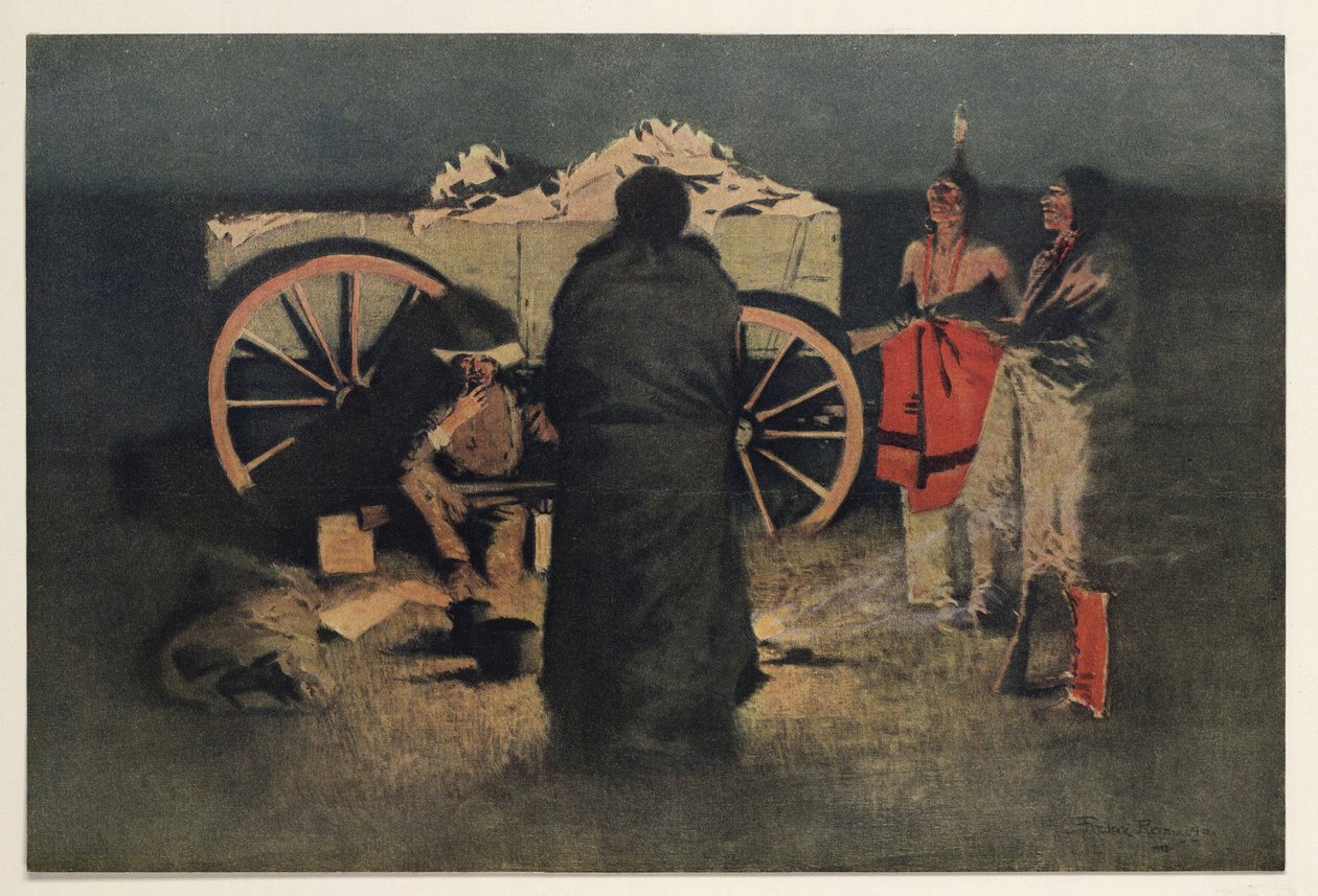 معسكر ليلة ، حانة. 1905 بواسطة فريدريك ريمنجتون