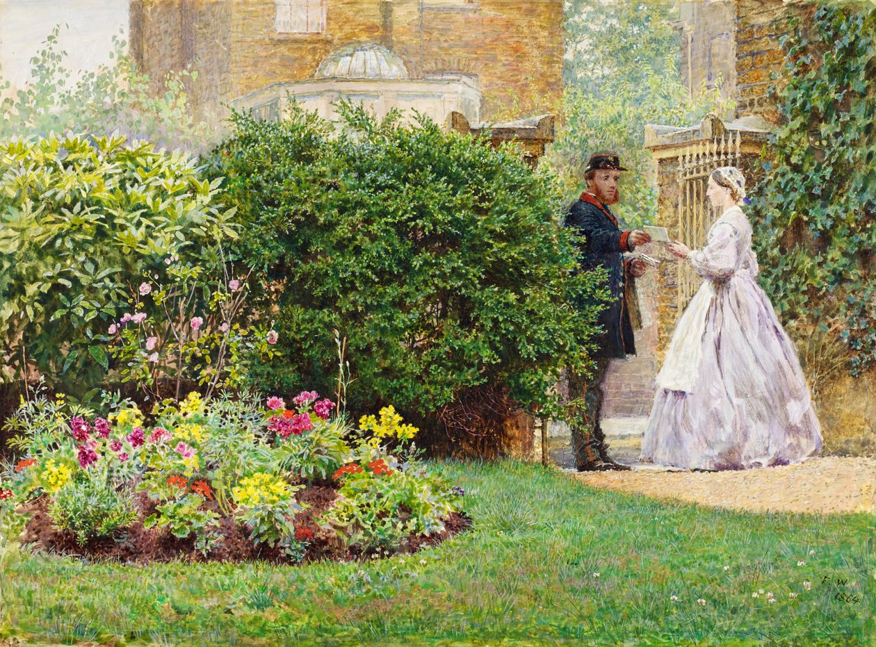 My Front Garden ، 1864 (المرحاض والجواش على الورق) بواسطة فريدريك ووكر