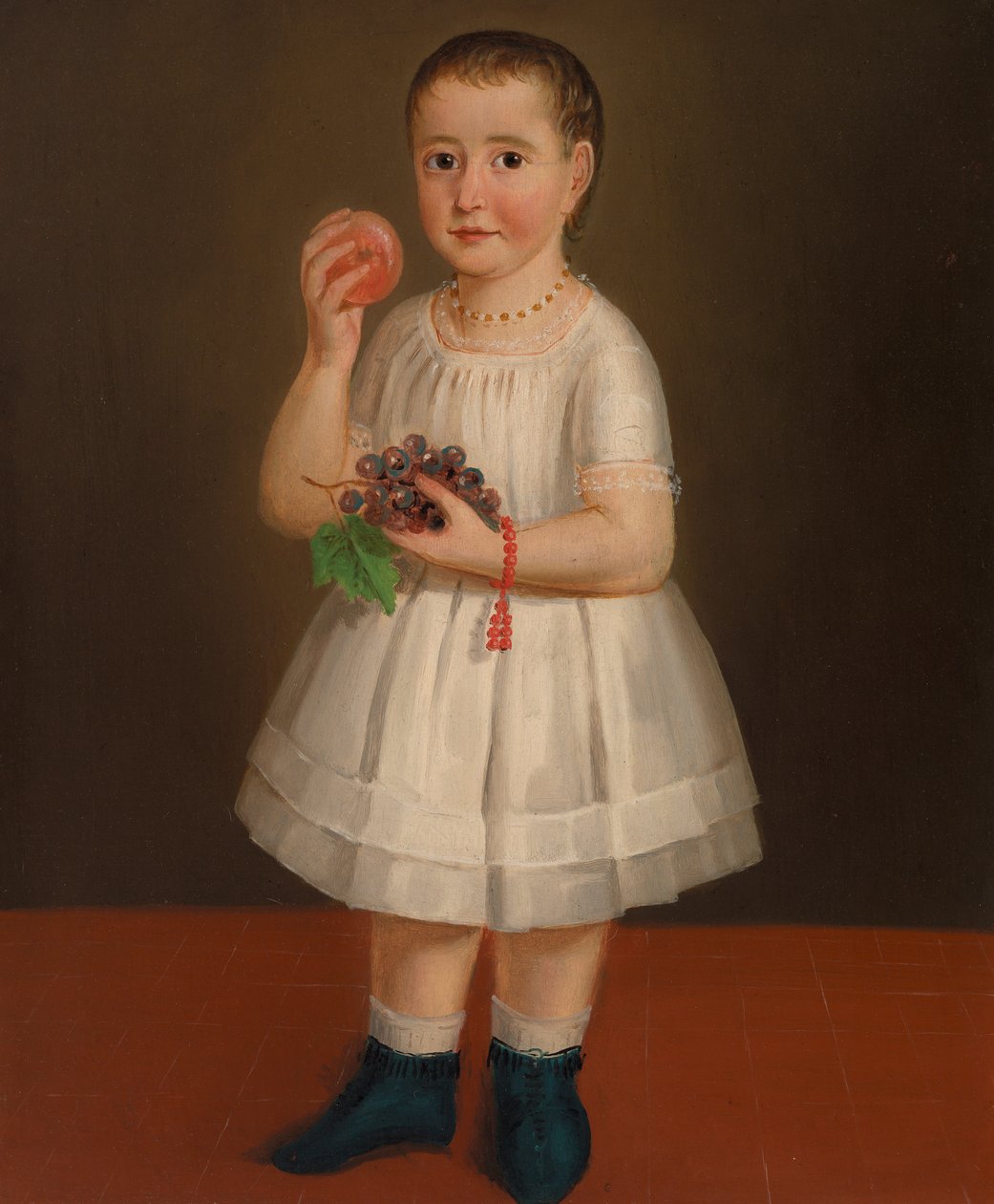 الطفلة مع الفاكهة ، c.1840 بواسطة المدرسة الفرنسية