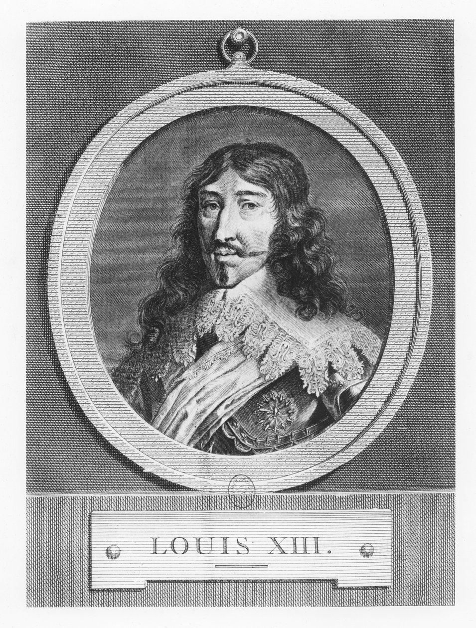 Louis XIII, King of France (engraving) بواسطة المدرسة الفرنسية