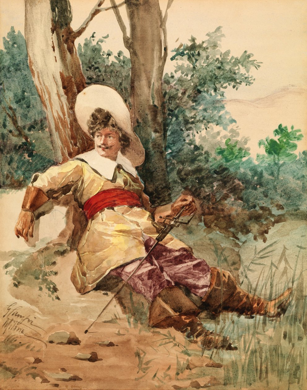 يستريح الفارس ، و بواسطة G. Camfri