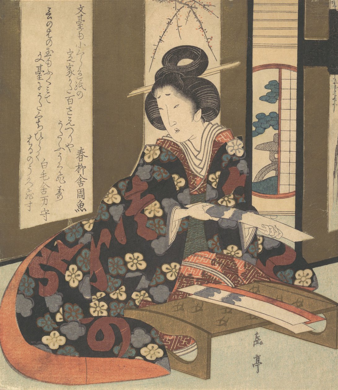 طباعة ، كاليفورنيا. 1810. بواسطة Gakutei