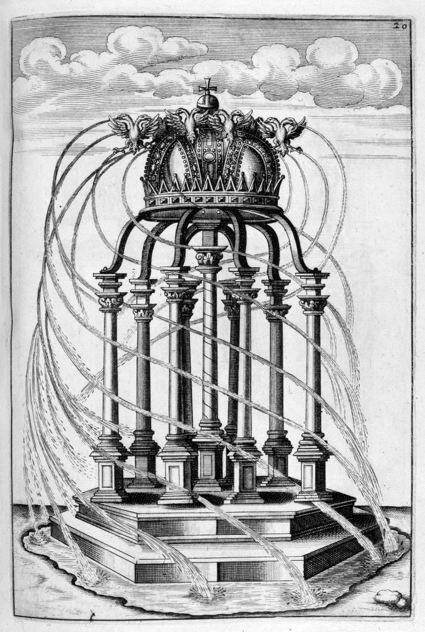 تصميم نافورة ، 1664 بواسطة جورج أندرياس بوكلر