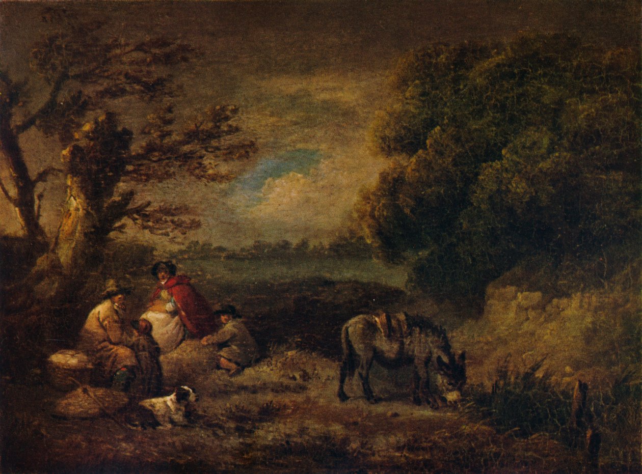 الغجر يستريح مع حمار ، 1795 بواسطة جورج مورلاند