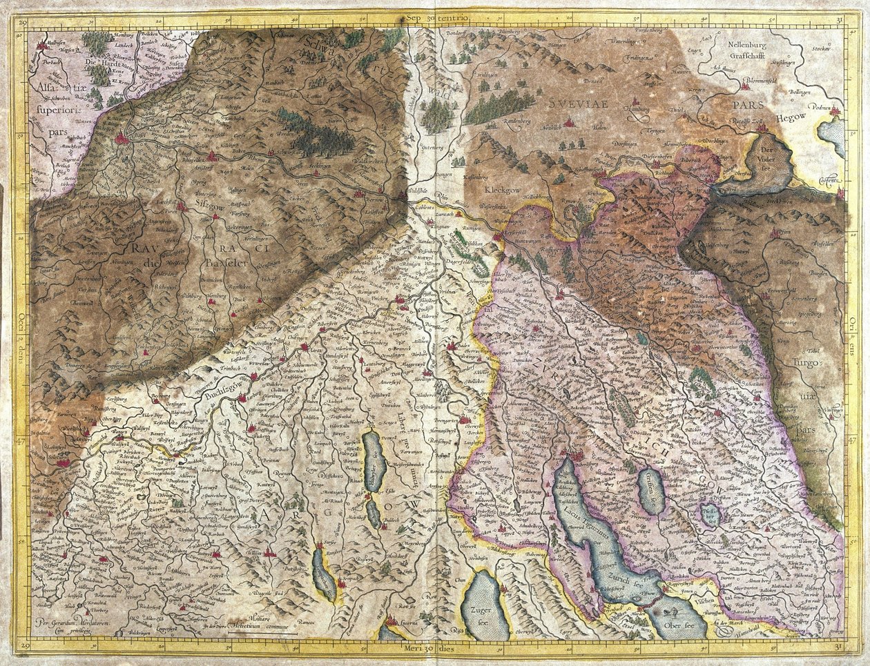 سويسرا (نقش بواسطة جيراردوس مركاتور