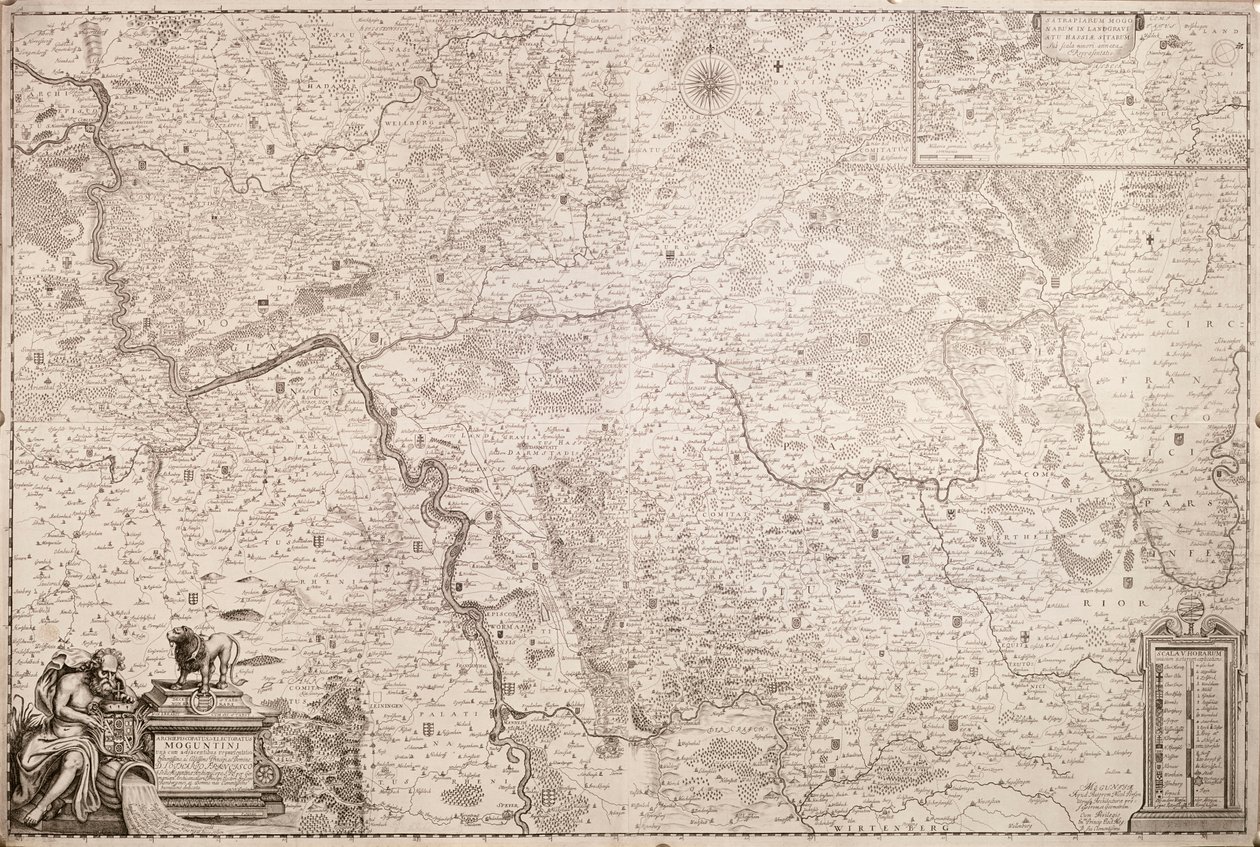 خريطة المطران والناخبين في ماينز ، ج. 1695 بواسطة المدرسة الألمانية