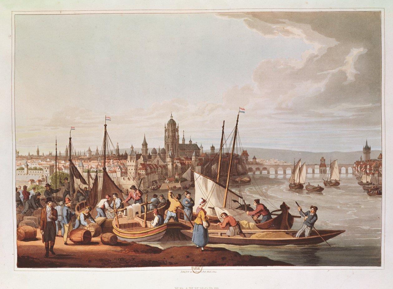 منظر لفرانكفورت ، 1814 بواسطة المدرسة الألمانية