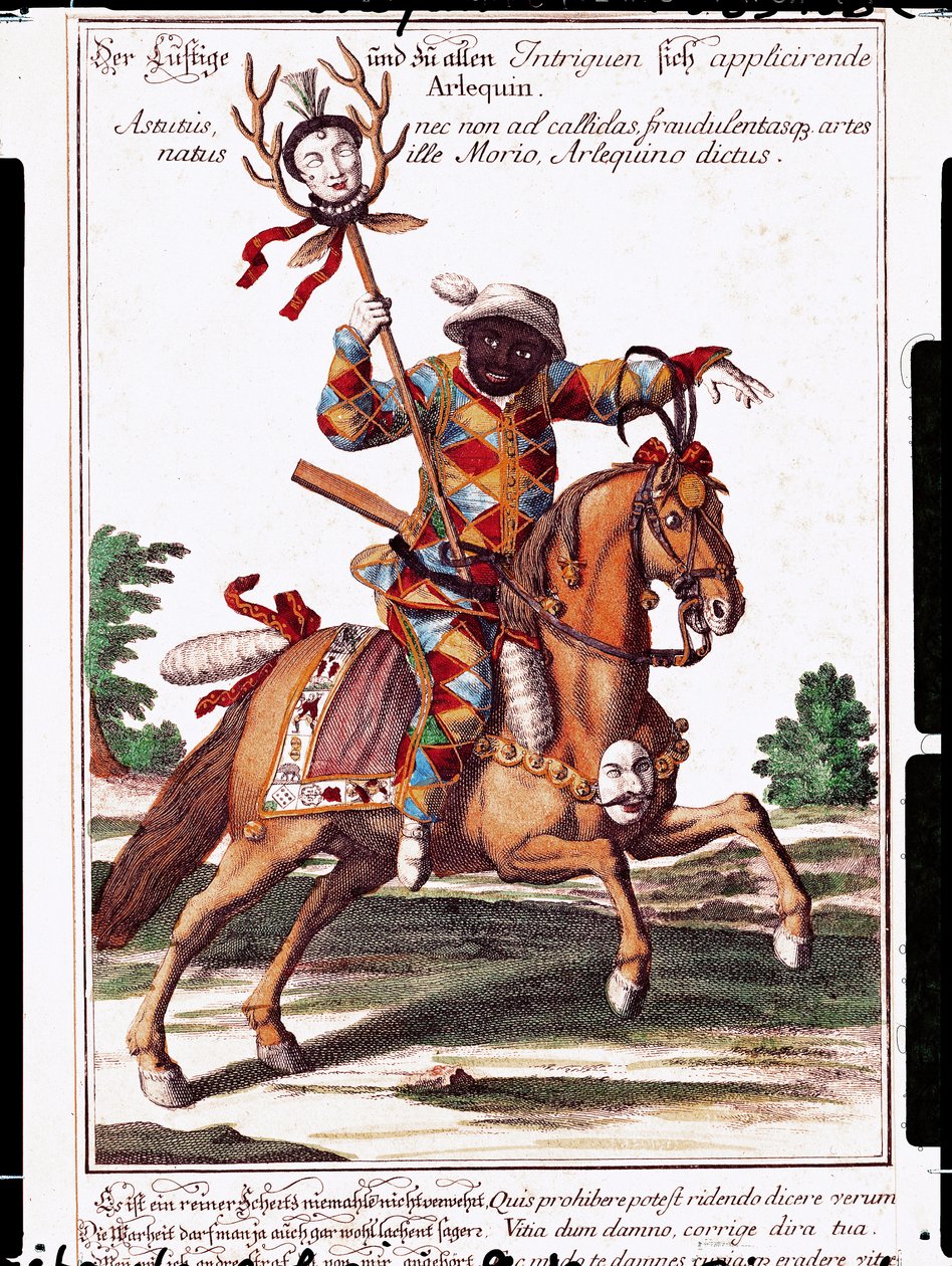 Harlequin على ظهور الخيل بواسطة المدرسة الألمانية