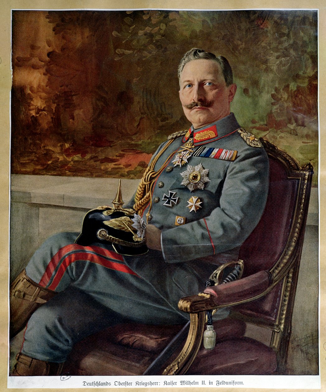 صورة القيصر فيلهلم الثاني (1859-1941) بواسطة المدرسة الألمانية