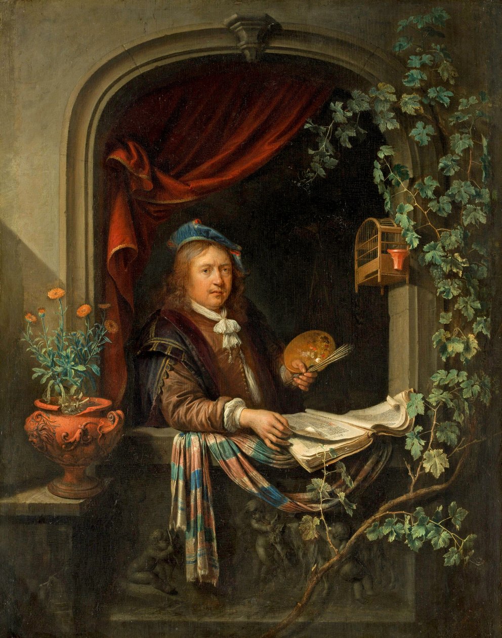 بورتريه ذاتي ، c.1665 بواسطة جيريت دو