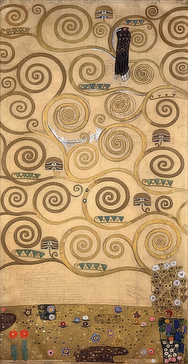 تصميم إفريز Stoclet. التفاصيل. 1905-09 بواسطة غوستاف كليمت