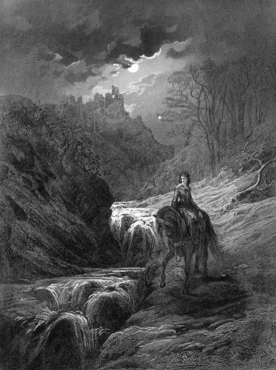 رحلة ضوء القمر ، رسم توضيحي من &39;Idylls of the King&39; لألفريد تينيسون ، 1868 بواسطة غوستاف دور
