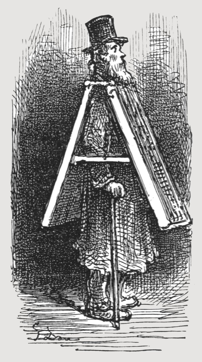 لوحة إعلانات - رجل ، 1872. بواسطة غوستاف دور
